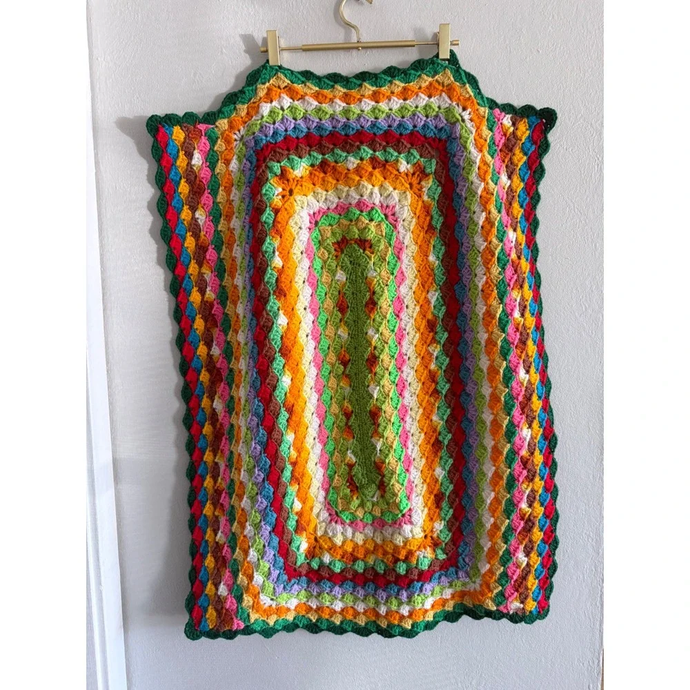 Handmade crochet throw
